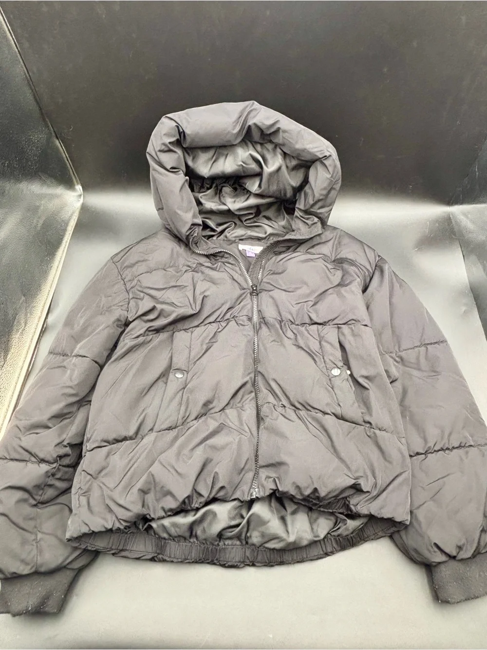 Sugar & Jade Girls Quilted Black Puffer Jacket Size XL (16/18) - Great Condition